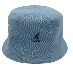 Kangol Bucket Hat Blue Knit TROPIC BIN  Polyester Blend NWT Streetwear Retro L